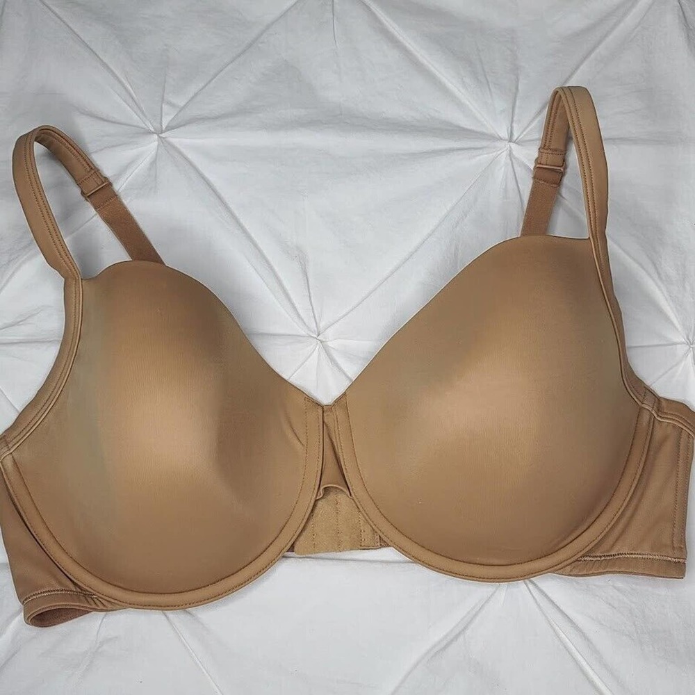 Cacique Bra 44DDD Beige Full Coverage Lined Underwire Nude 5 Hook Plus Size
